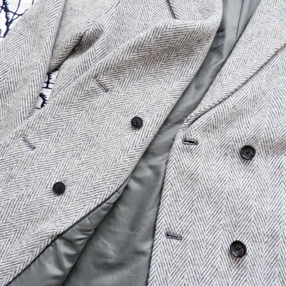 Madewell || Gray Herringbone Blazer Jacket - Picture 9 of 12